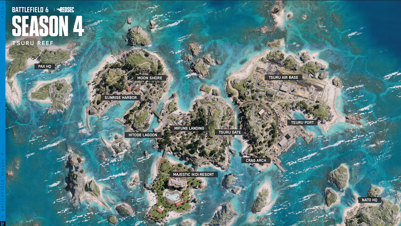 Tsuru Reef - Season 4 Battlefield 6 Map