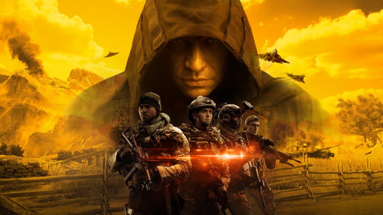 Official key art image for Battlefield 6 featuring soldiers in combat