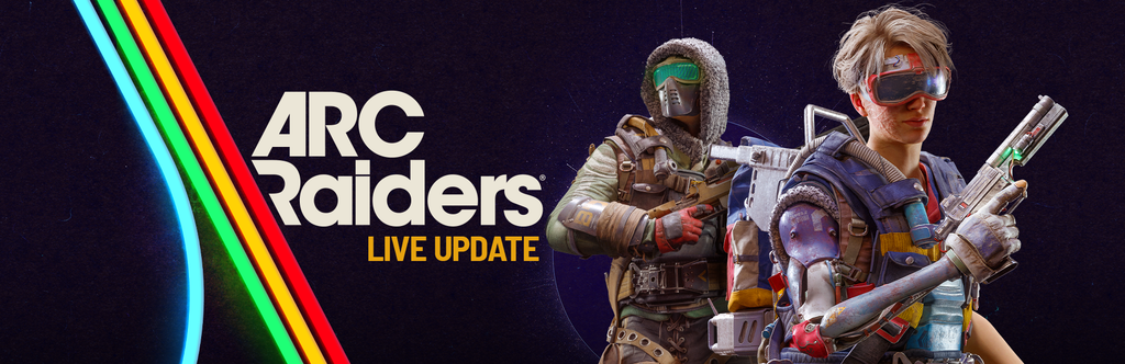 Offizieller ARC-Raiders-Store-Update-Header mit Ausrüstung und Charakteren