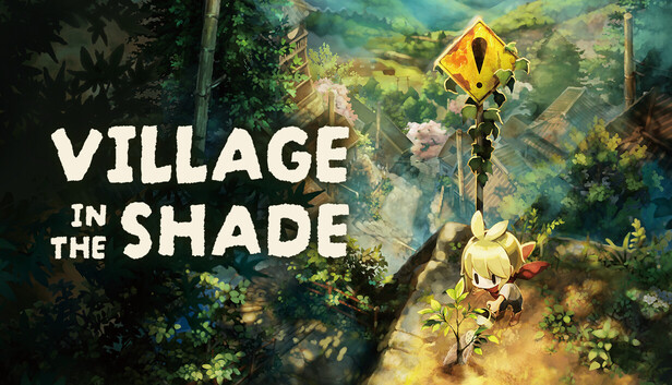 Offizielles Store-Artwork von Village in the Shade mit Dorfszene im japanischen Bergdorf-Setting