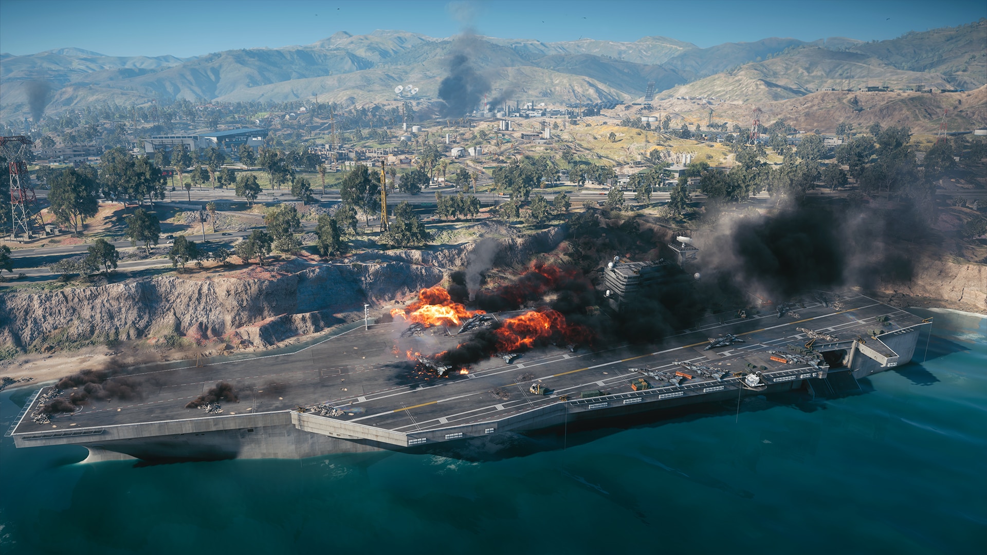 Screenshot des neuen Kriegsschiff-Areals Fort Lyndon Carrier im Battle-Royale-Modus REDSEC