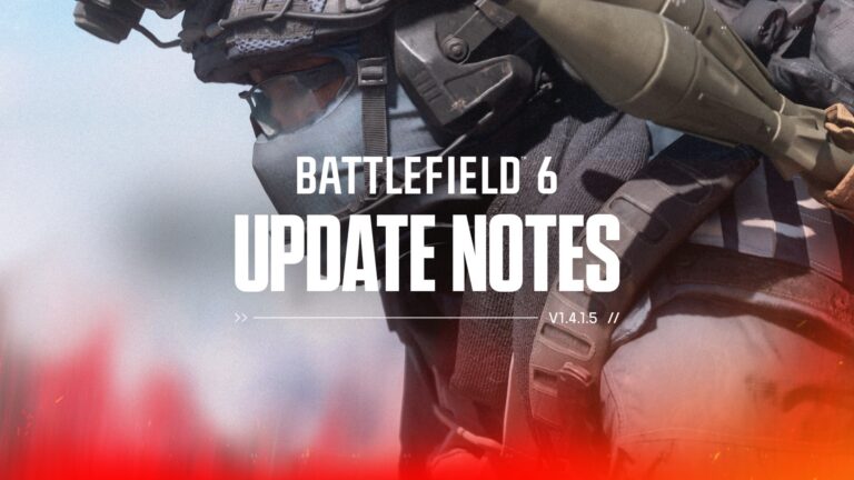 Offizielle Grafik zum Battlefield-6-Update 1.4.1.5 mit Schriftzug Update Notes