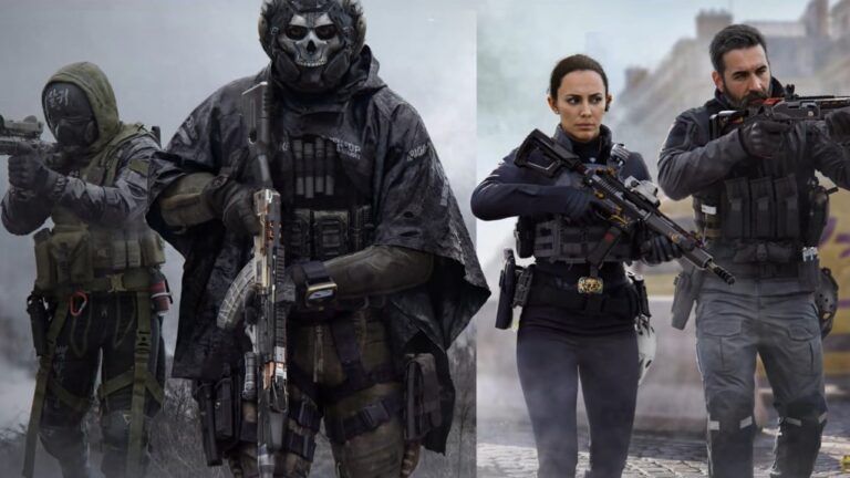 Szene aus dem offiziellen Multiplayer-Trailer zu Call of Duty: Modern Warfare 4 mit Soldaten im Gefecht