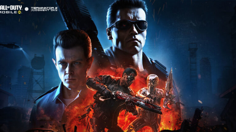 Key Art zu Call of Duty Mobile Season 7 Terminated mit T-800 und T-1000 aus Terminator 2