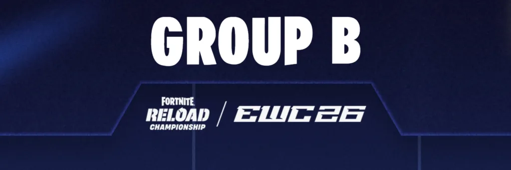 Übersicht der Teams in Group B des Fortnite-Wettbewerbs bei der Esports World Cup 2026