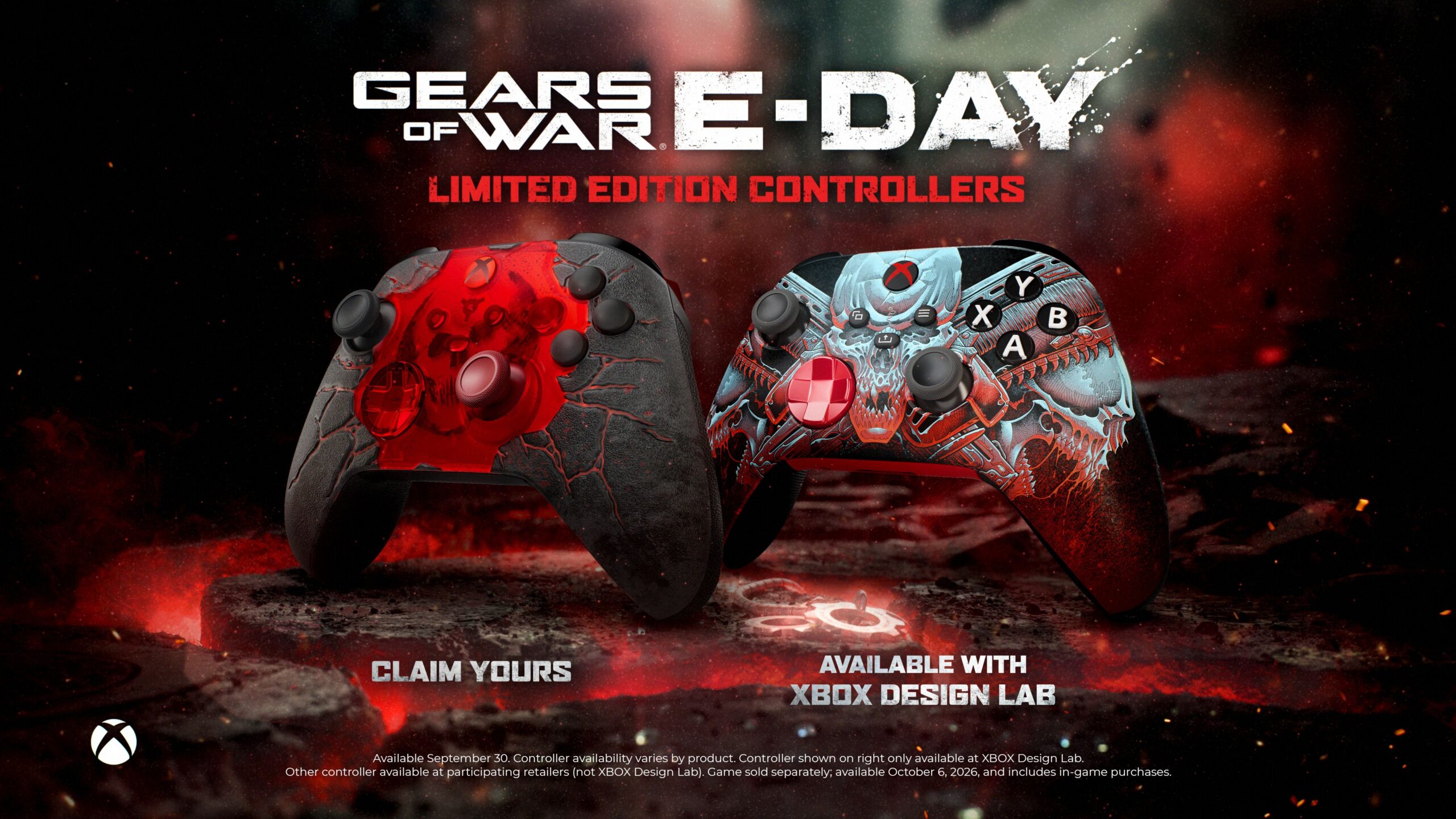 Der Storm-King-Controller zu Gears of War: E-Day zusammen mit weiteren Xbox-Editionsprodukten