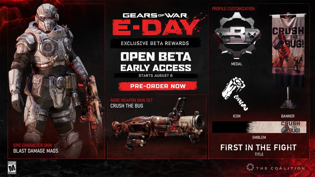 Übersicht der exklusiven Beta-Belohnungen für Gears of War: E-Day