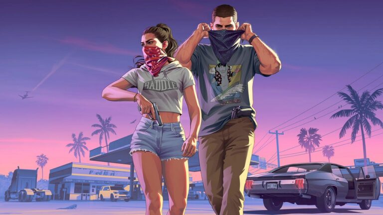 Promo-Grafik zu Grand Theft Auto 6 mit dem Hinweis auf den Extended Look, der im August auf Netflix Premiere feiert