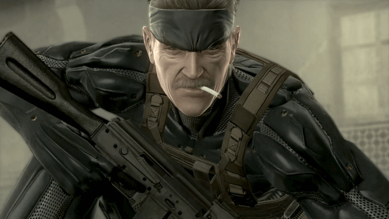 Offizielles Artwork zu Metal Gear Solid Master Collection Vol. 2 mit Snake und Old Snake