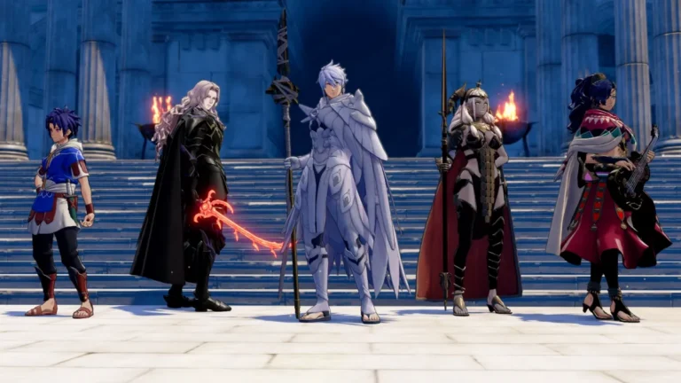 Szene aus Fire Emblem: Fortune's Weave mit taktischem Kampfgeschehen, gezeigt im Nintendo Direct