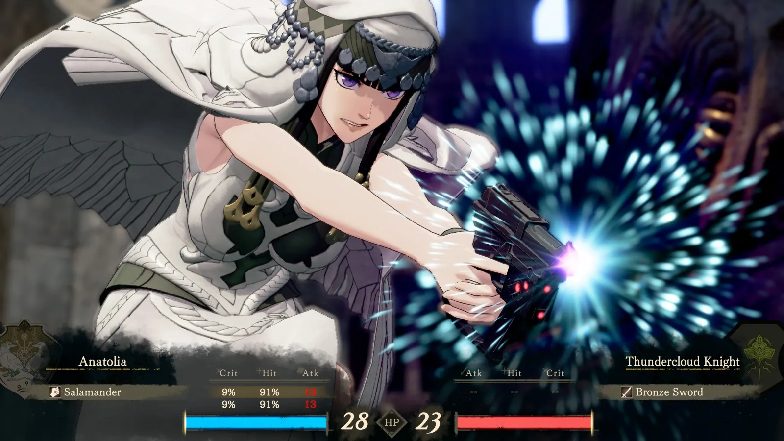 Gameplay screenshot from Fire Emblem: Fortune's Weave with characters on the world map