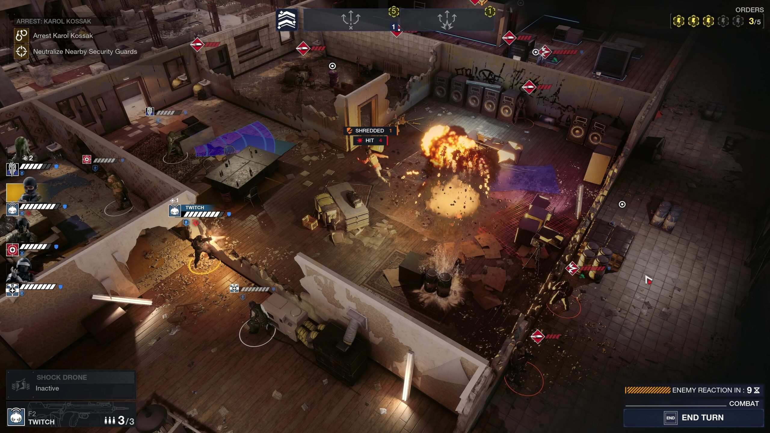 Rundenbasierte Kampfszene aus Rainbow Six: Tactics auf dem PC