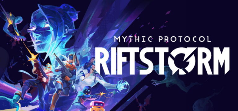 Offizielles Key Art zu RIFTSTORM (Mythic Protocol) mit drei Weaver-Charakteren im Kampf