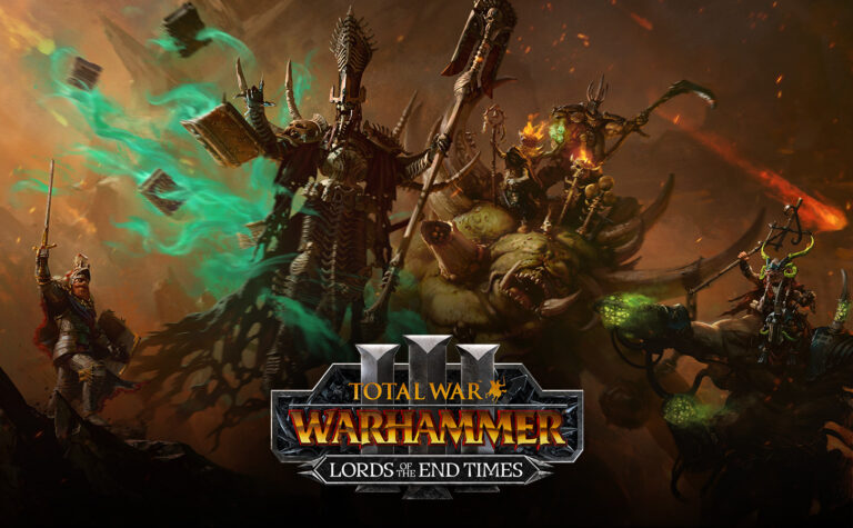 Artwork zum DLC Lords of the End Times für Total War: Warhammer 3 mit Nagash und weiteren Legendary Lords