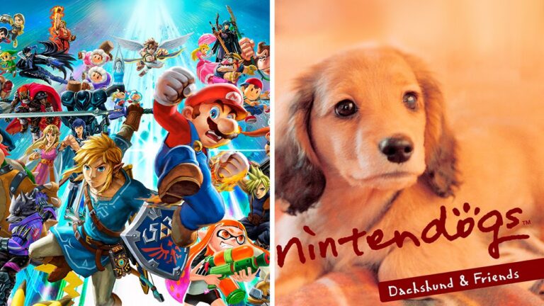 Illustration for the alleged leak of a new Super Smash Bros. and Nintendogs for Switch 2