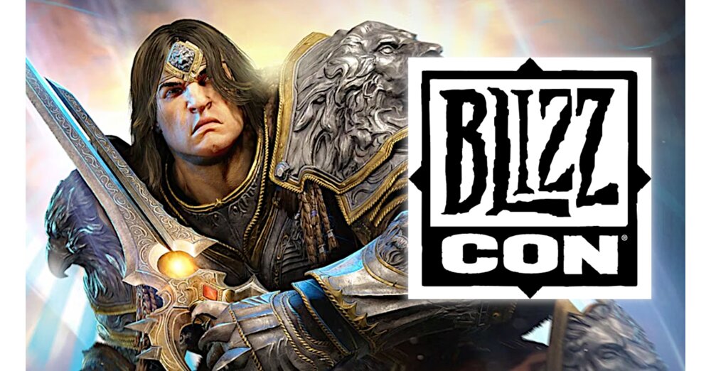 Teaser graphic for BlizzCon 2026 with logos of World of Warcraft, Diablo, and Overwatch
