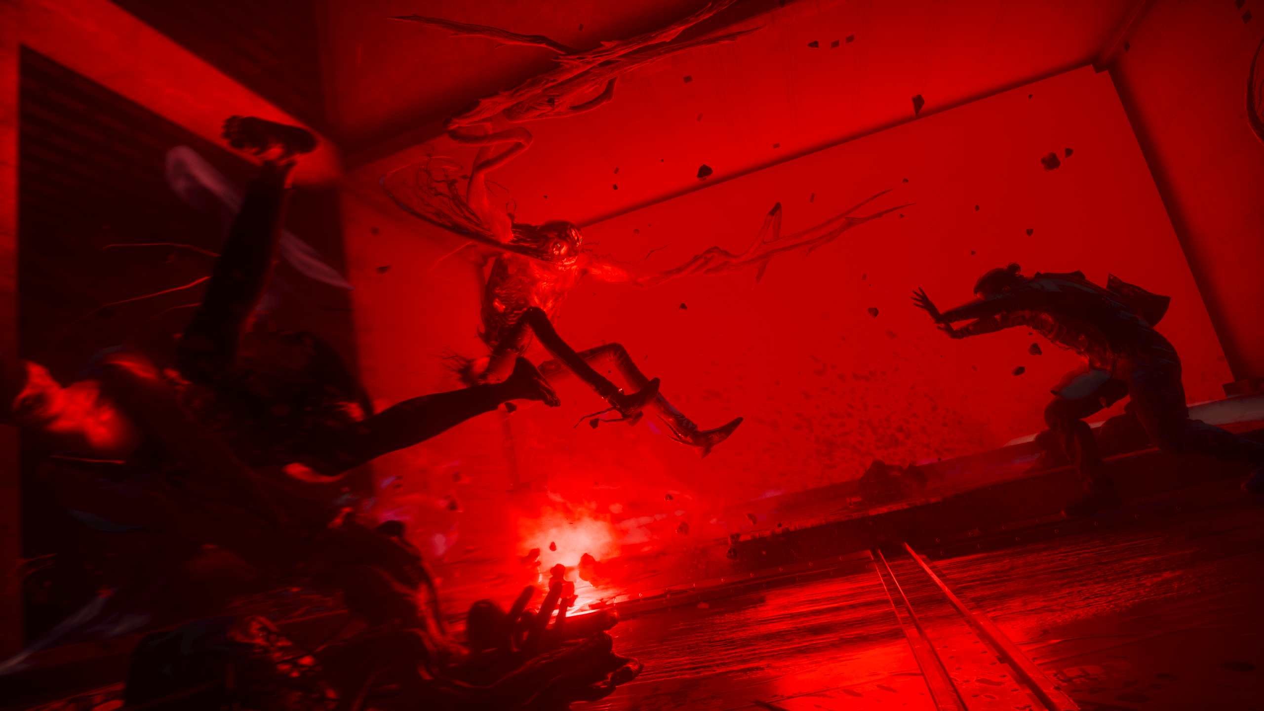 Szene aus Control Resonant mit Protagonist Dylan Faden in einer paranatürlichen Umgebung