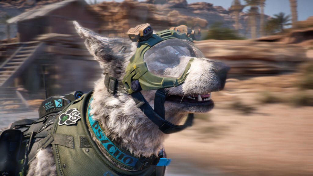 Der Hund Clover, treuer Begleiter des neuen Support-Operators Rover in Delta Force Season Reorientation