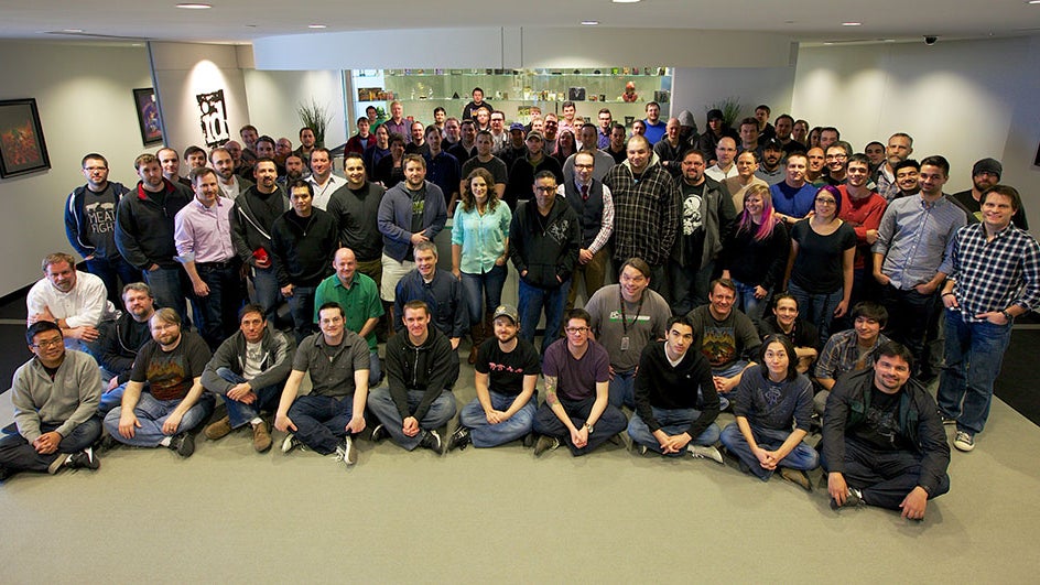 Mitarbeiterfoto des Teams von id Software