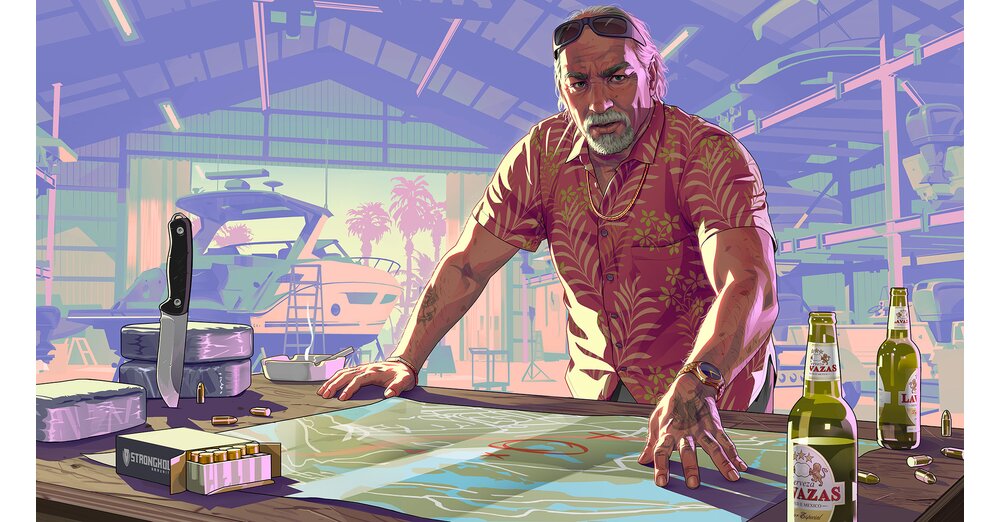 Kartenausschnitt und Szenenbild zu GTA 6 mit Bezug zur neuen Figur Brian Heder