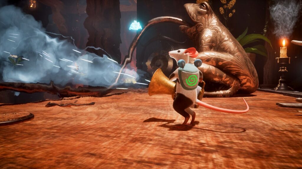 Screenshot aus Hela: Of Mice & Magic mit einer fertigen magischen Remedy in der Hexenküche
