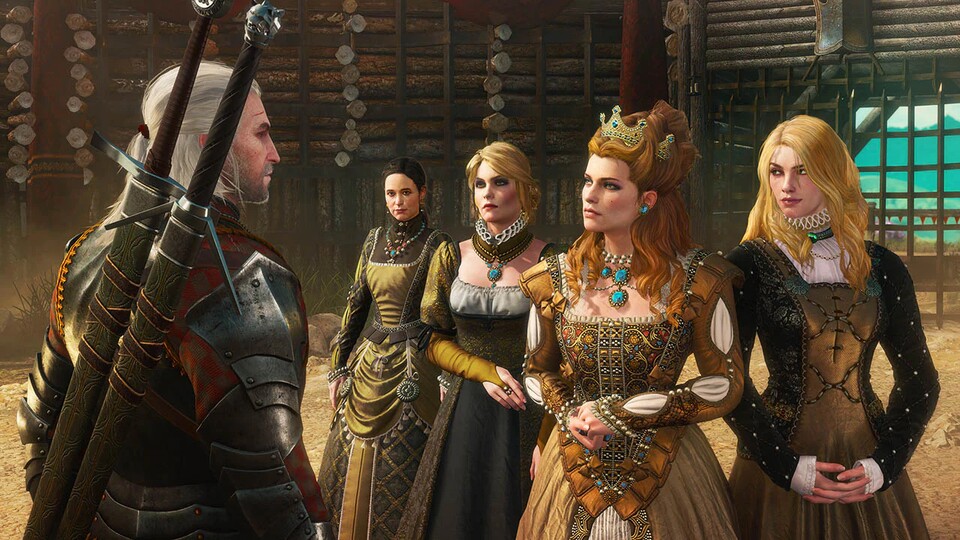 Scene from the Blood and Wine expansion, now available for free to owners of the base version