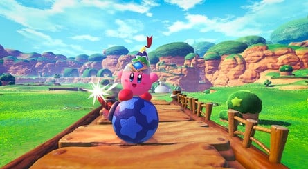 Screenshot aus Kirby and the World Beyond mit einem der neuen Gebiete