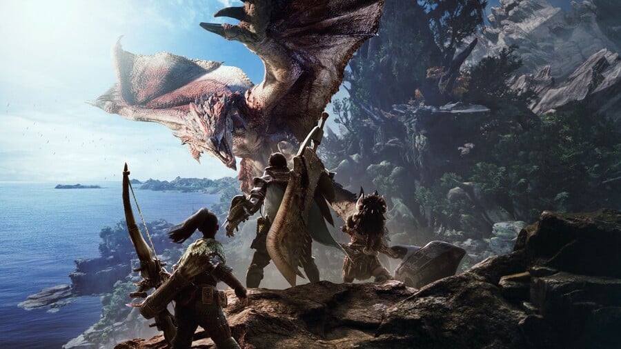 Key-Art von Monster Hunter Wilds, das im Dezember 2026 für die Nintendo Switch 2 erscheint
