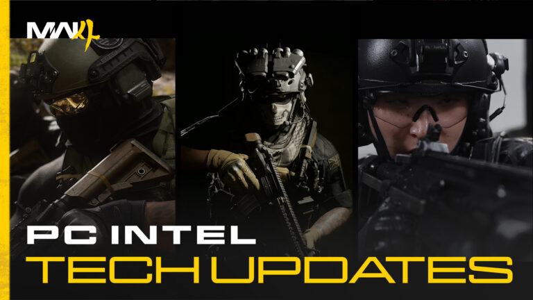 Three operators in tactical gear with the text 'PC Intel – Tech Updates' for Call of Duty: Modern Warfare 4
