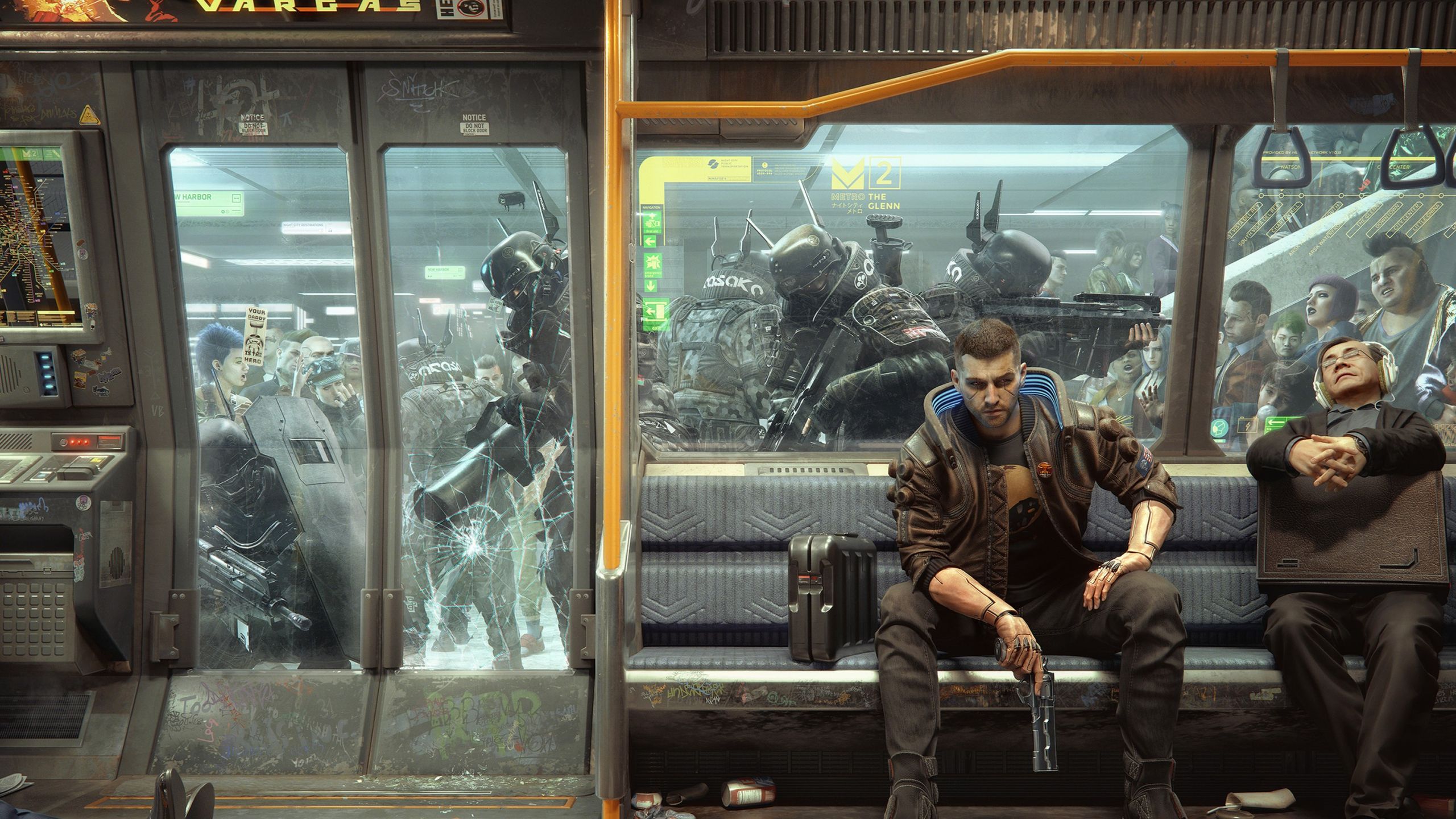 Illustration zur Ankuendigung von Cyberpunk 2077 auf Battle.net und dem Diablo-4-Crossover mit Geralt aus The Witcher 3
