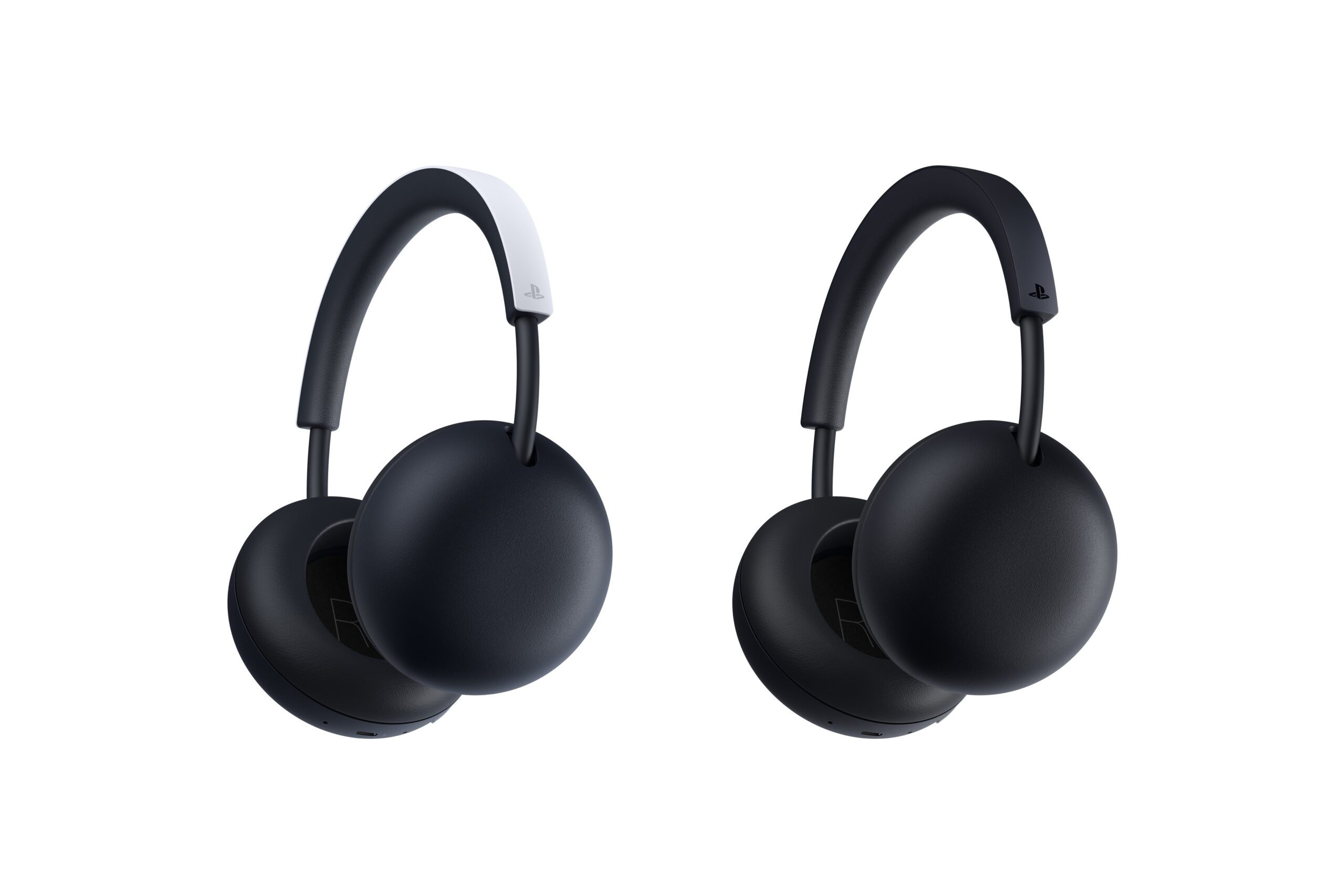 PlayStation Pulse Wireless Headset in Weiß-Schwarz und Pulse Edge Headset in Schwarz im Frontal-Vergleich