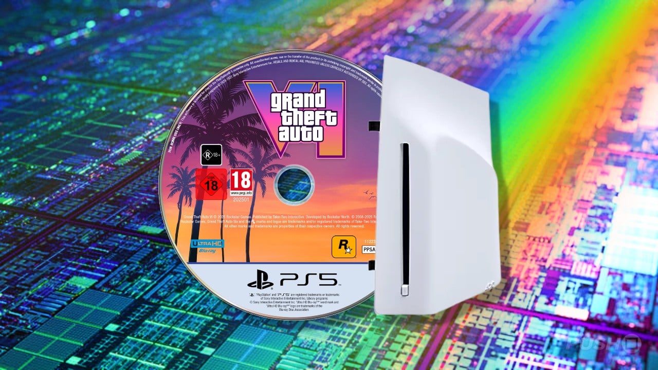 PS5-Spiele auf physischen Blu-ray-Discs im Regal