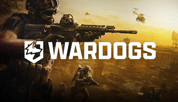 Offizielles Key-Art-Artwork von WARDOGS mit bewaffneten Soldaten und Logo