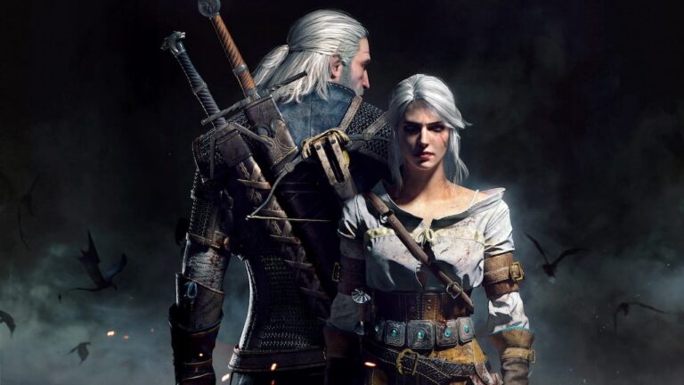 Geralt und Ciri in einer offiziellen Illustration zu The Witcher 3: Wild Hunt – Remastered