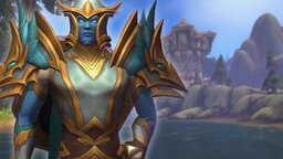 Charakter-Screenshot aus der World of Warcraft: Forever-Beta vor einer Wasserlandschaft