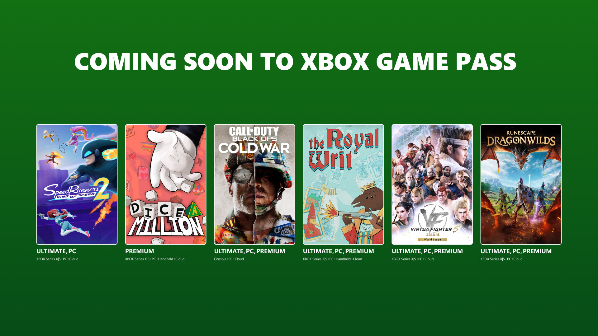 Offizielle Ankündigungsgrafik zur Xbox-Game-Pass-Welle 1 im September 2026