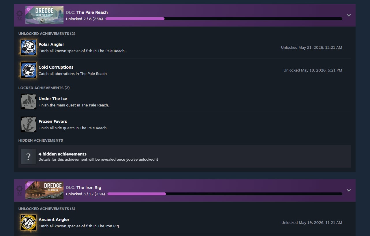 Neue Steam-Erfolgsseite mit Fortschrittsbalken pro Achievement Set