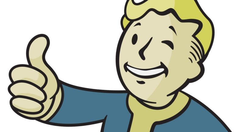Vault Boy, the Fallout series mascot, giving a thumbs up