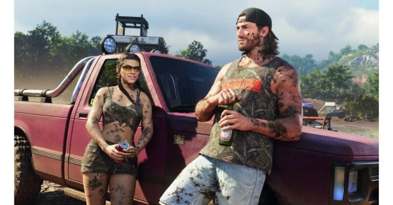 Lucia and Jason, the protagonists of GTA 6, in a scene from the game