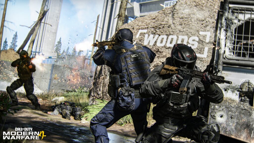 Kill Block in Modern Warfare 4: Blick auf einen der modularen Slabs der Trainingsanlage