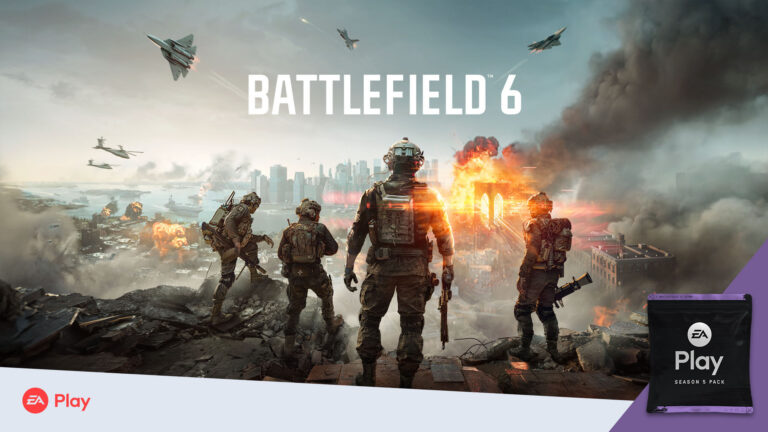 Key art for Battlefield 6 on the Xbox Play List with EA Play