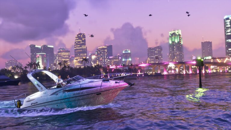Artwork for GTA 6 with a Vice City motif