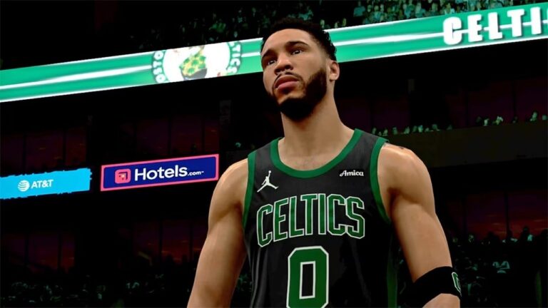 Gameplay scene from NBA 2K25 on Nintendo Switch