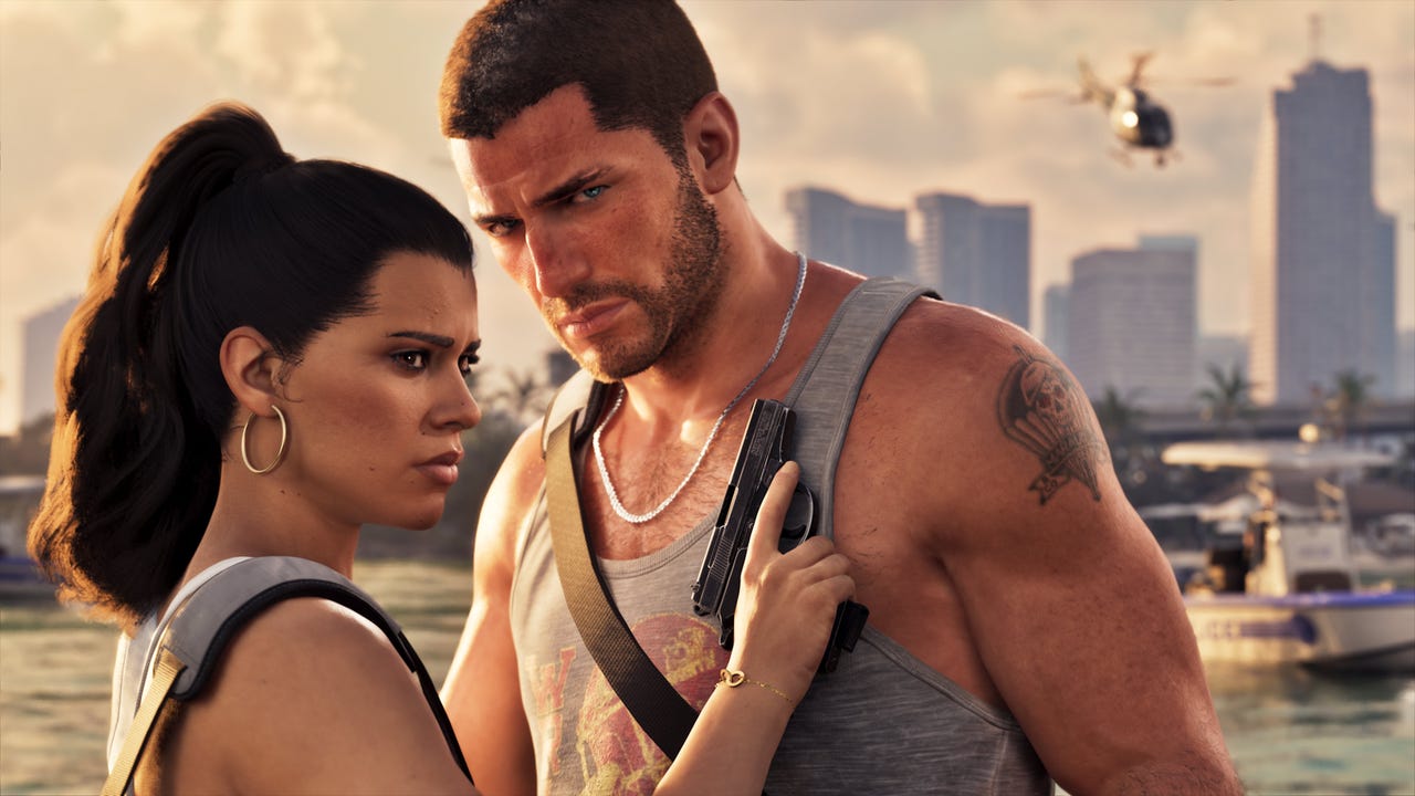 Lucia and Jason from GTA 6 in a scene from the new screenshots
