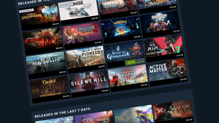 Steam Personal Calendar mit Spielempfehlungen nach Releasedatum